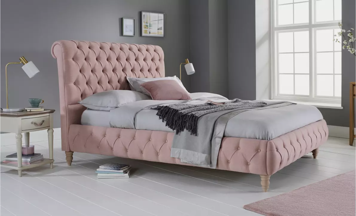 Pink and deals grey bedroom walls